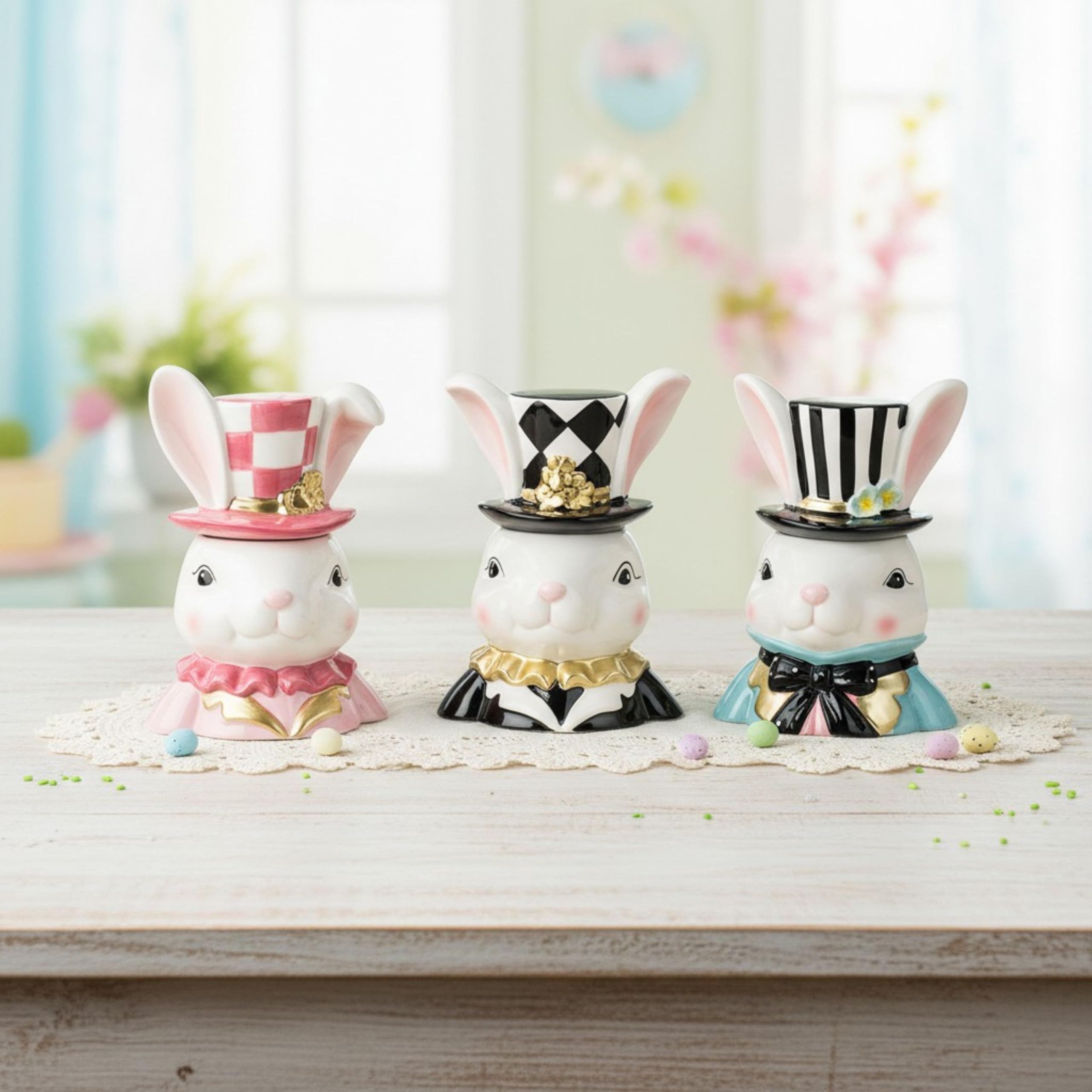 Amazon.com: 10 Strawberry Street Dapper Rabbit Canister (Bunny
