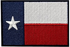 EmbTao Embroidered Texas State Flag Iron On Sew On Patch TX Emblem