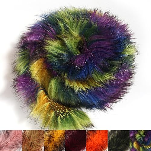 Rollo de piel sintética lanuda  Tela acrílica de 3.0 in x 70.9 in (3.0 in x 70.9 in)  Material similar a la piel artificial  Utiliza piezas de piel disponible en Yaxa Peru