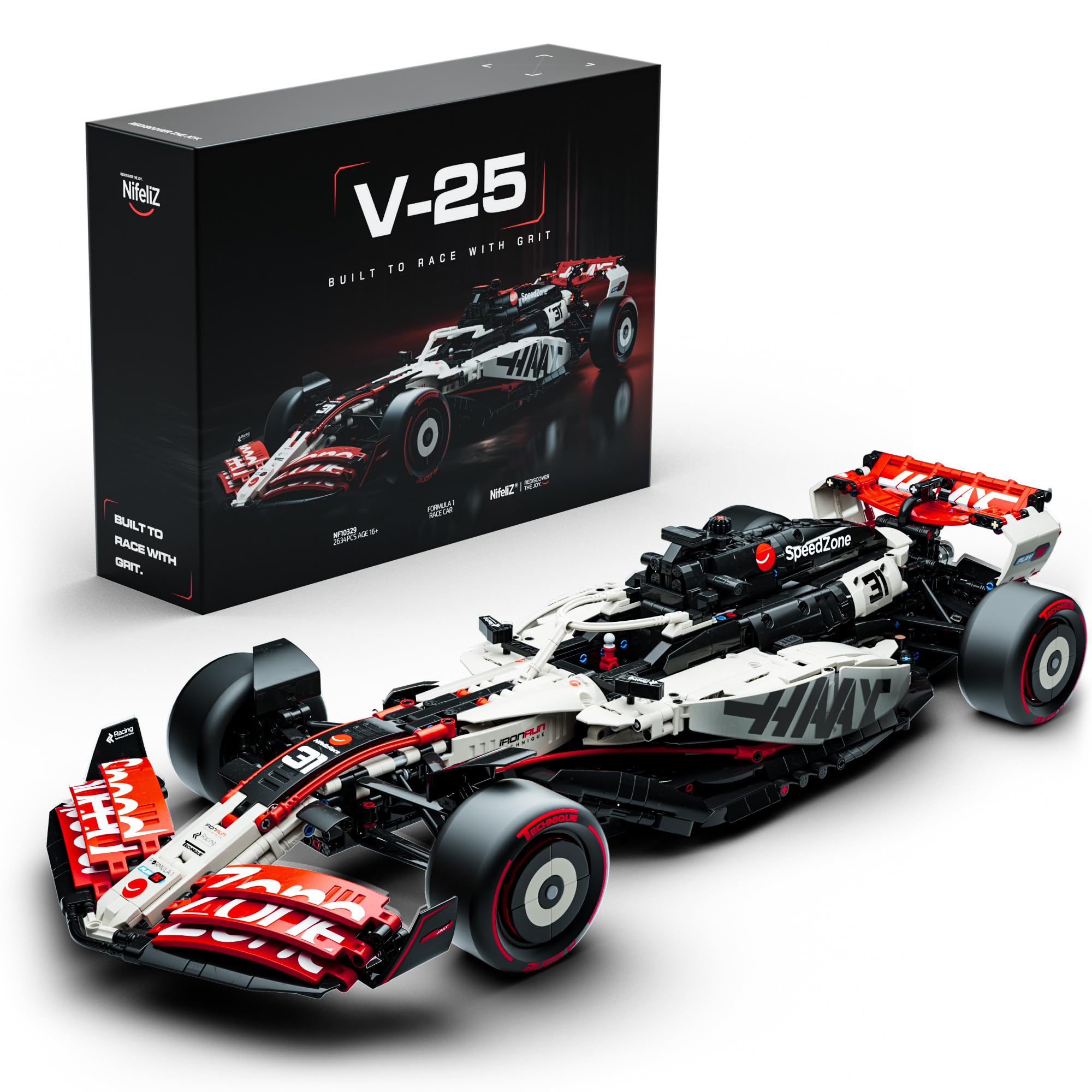 Nifeliz V25 F1 Racing Car Model Set, 1:8 Scale Car Building Set