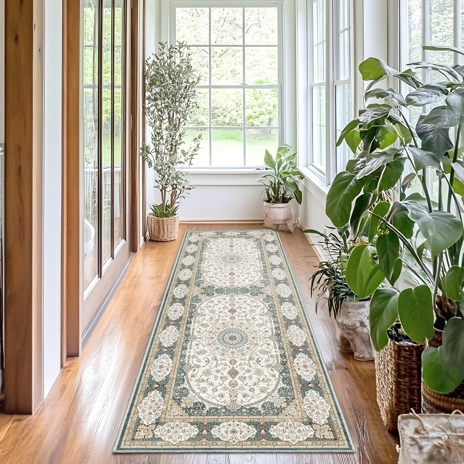 SONGLET 60X180cm Area Rug, Washable Living Room Rug Indoor Non-Slip,Rugs for Bedroom Kitchen Entryway Office Carpet