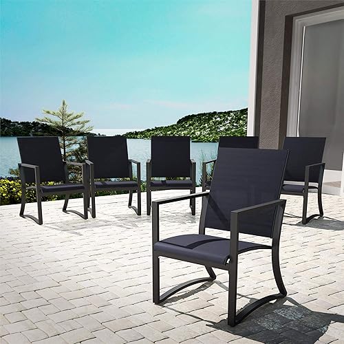 Cosco Outdoor Living 88682WHT1E COSCO Muebles de exterior patio acero mesa de comedor blanca