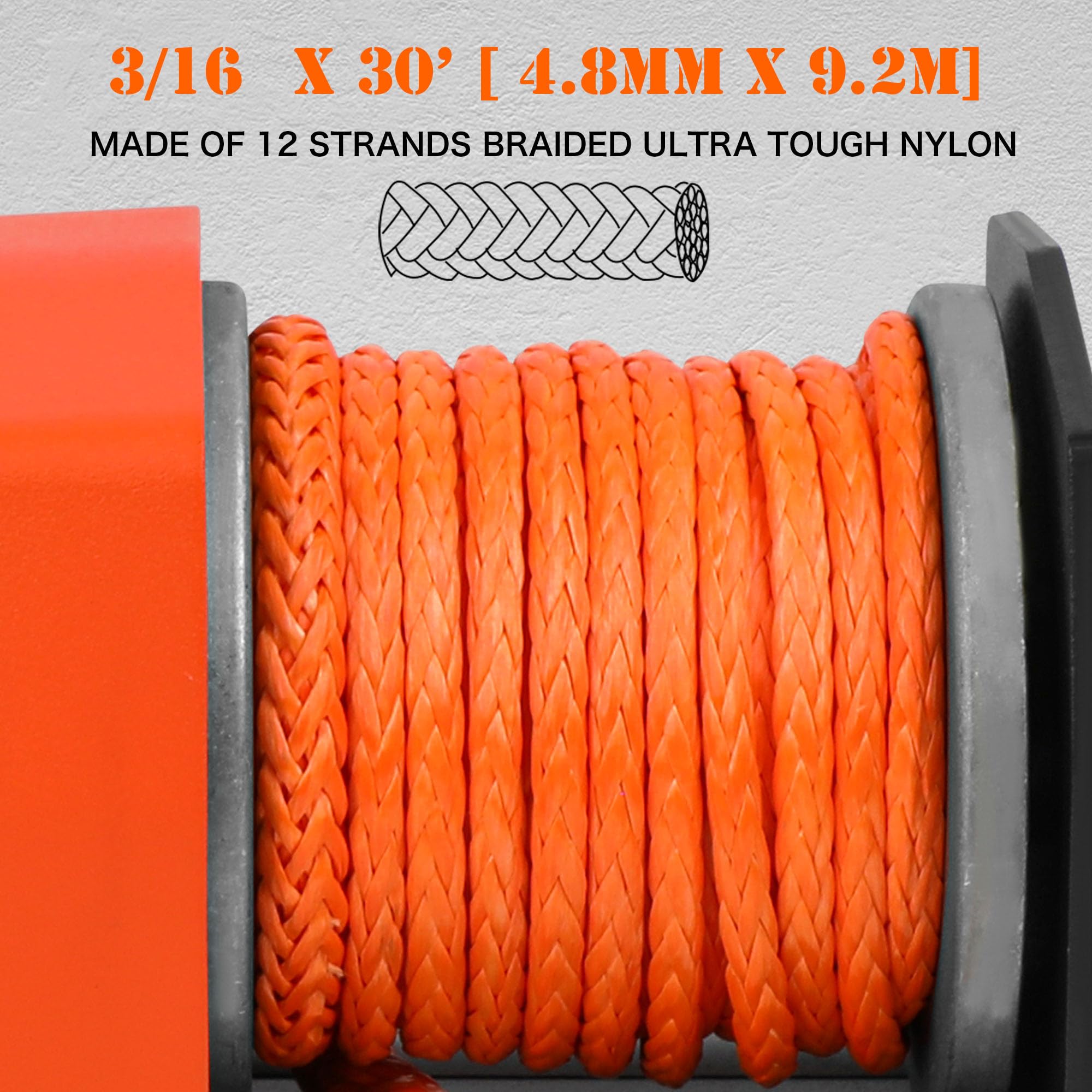 ZESUPER 1,134 kg 12 V DC elektryczna wciągarka 9 m, syntetyczna lina, terenowa, wodoodporna, zestawy wciągarek do łodzi UTV ATV z bezprzewodowym pilotem, przełącznik ręczny