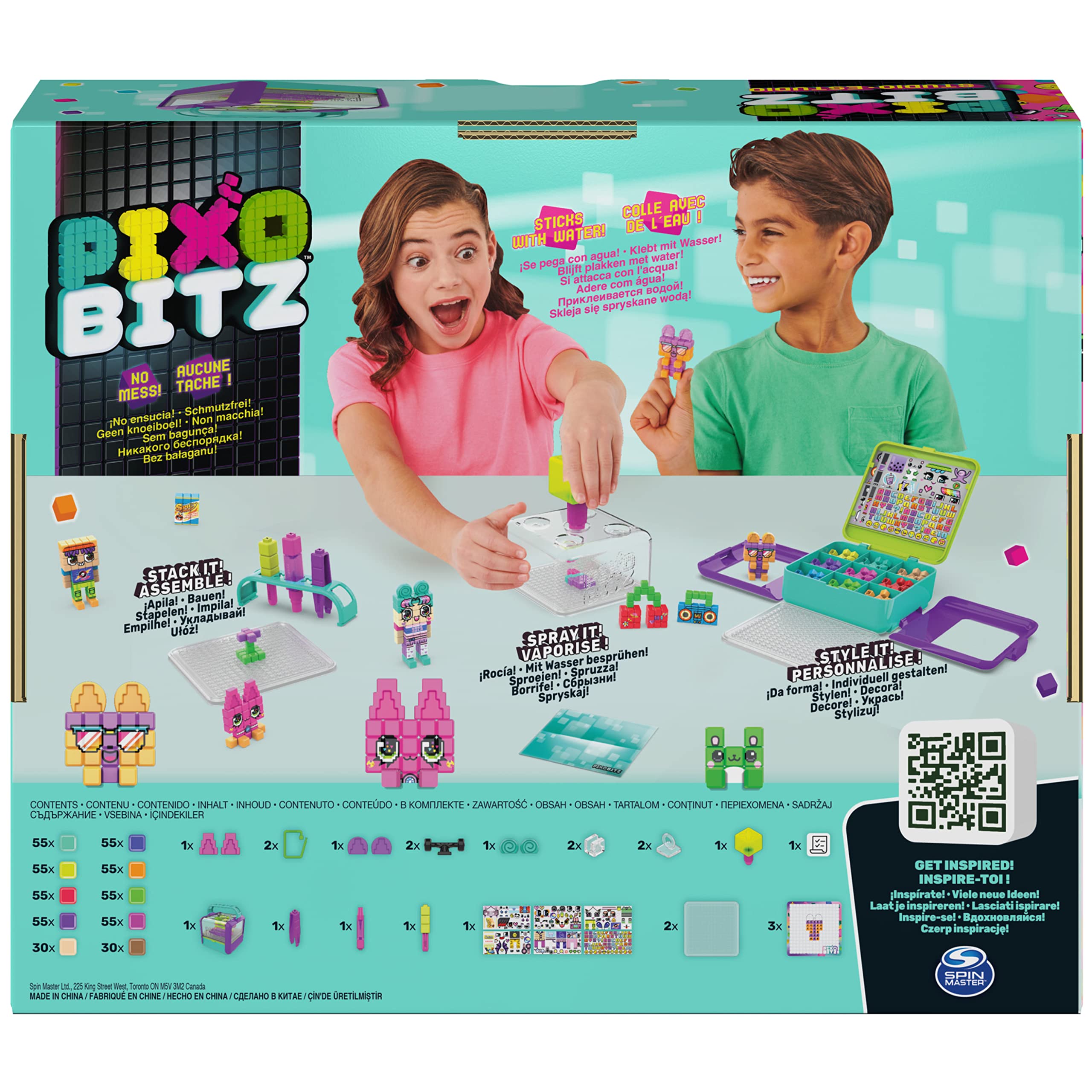 Paw Patrol Pixobitz Studio | Gioco Creativo per Bambini e Bambine | 500 bitz idroadesivi | Decorazioni e Accessori per creazioni in 3D | Giochi per Bambini dai 6 Anni in su