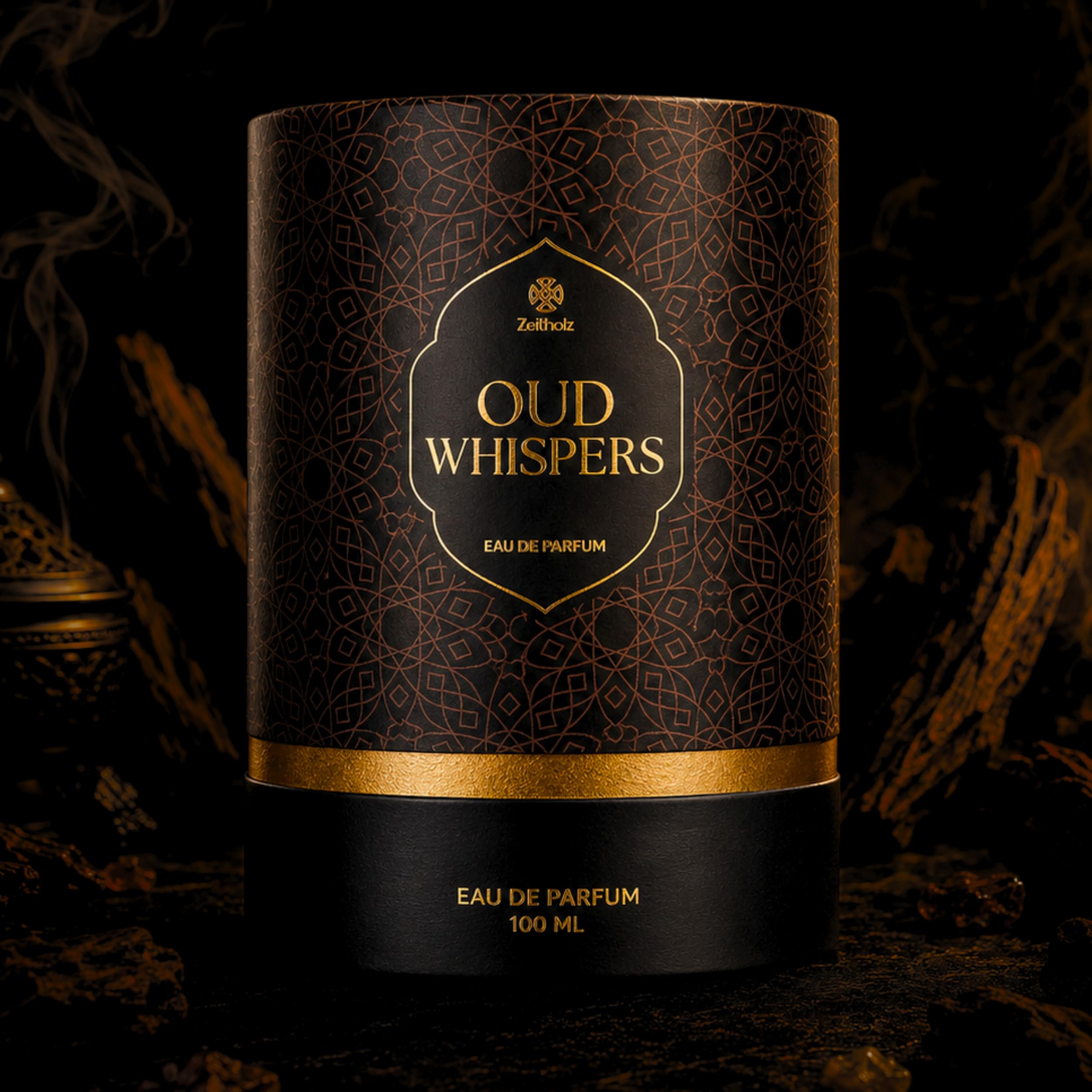 Oud Parfum für Herren – Zeitholz Oud Whispers Eau de Parfum 100 ml – Arabischer holzig-amberner Duft mit Safran, Rose, Vanille & Weihrauch