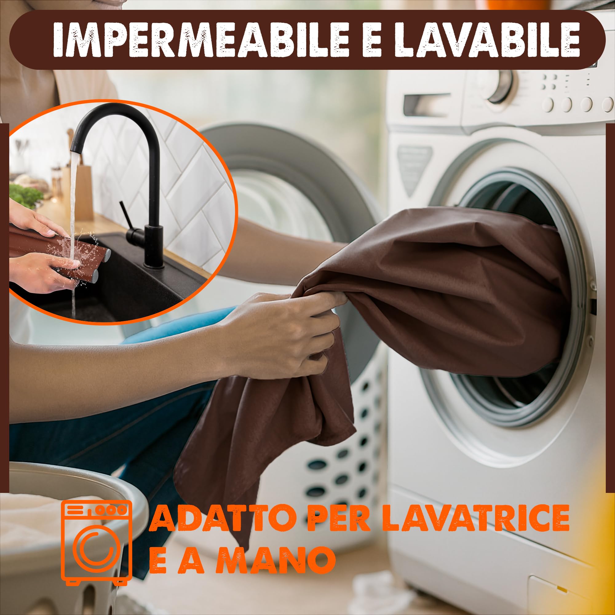 Paraspifferi Sottoporta per Porte Interne ed Esterne da 5,5 cm di Spessore e Lunghezza di 92 cm | Guarnizione Insonorizzante per Spifferi Porta Ingresso (1x Marrone)