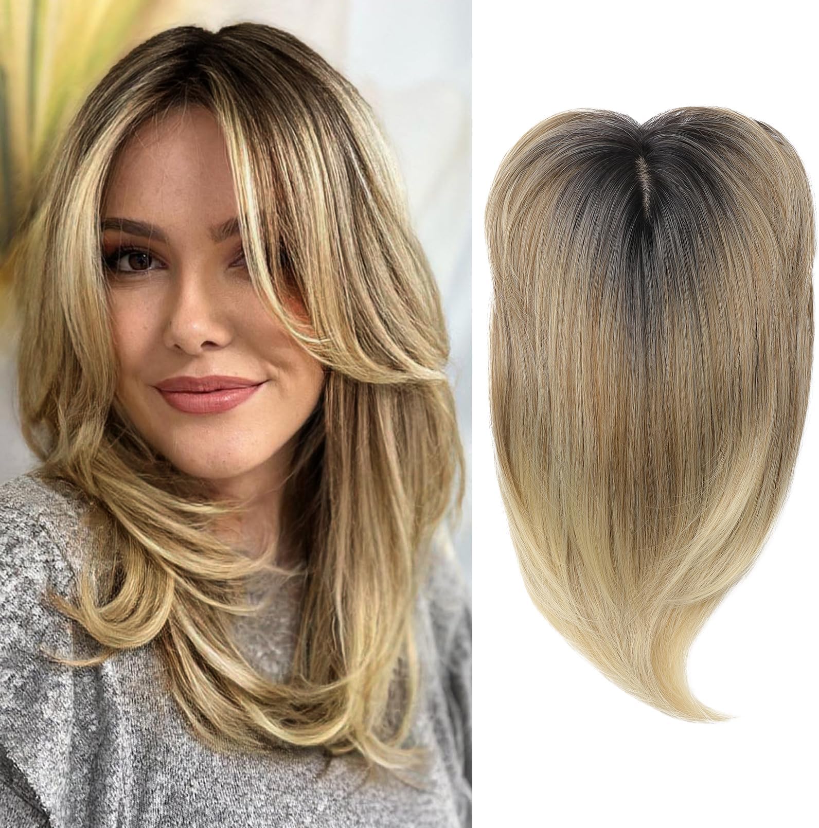 FAVE Hair Toppers for Women Hand Made Lace Hair Topper