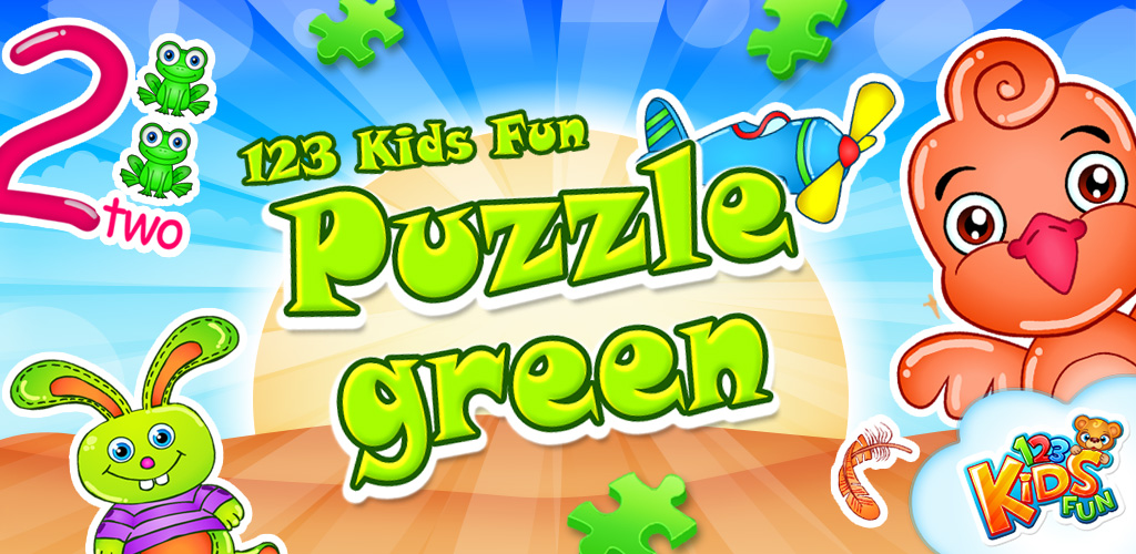 123 Kids Fun PUZZLE GREEN - Free Educational Jigsaw Puzzle Game