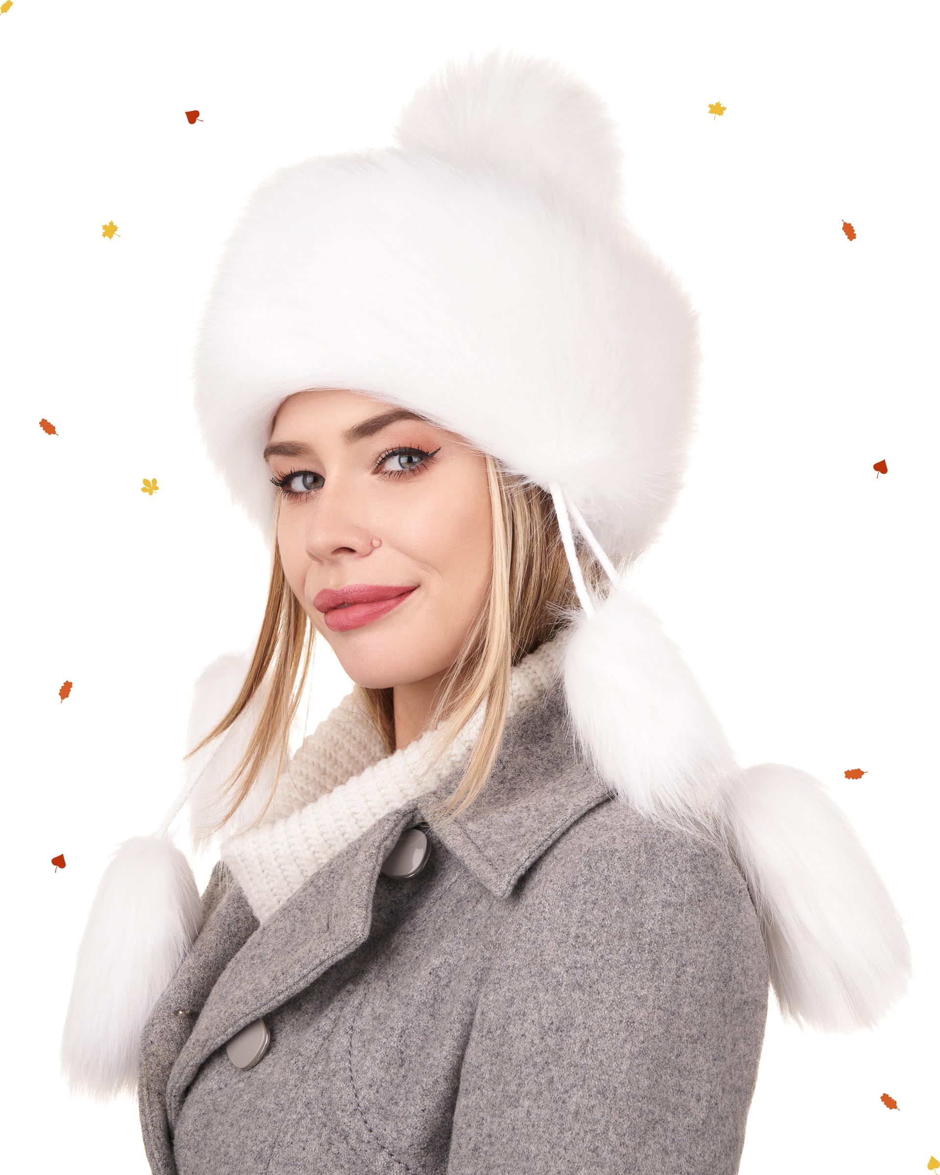 Futrzane Classic Chapeau Mongole Chapka Fausse Fourrure Femme Bonnet Russe