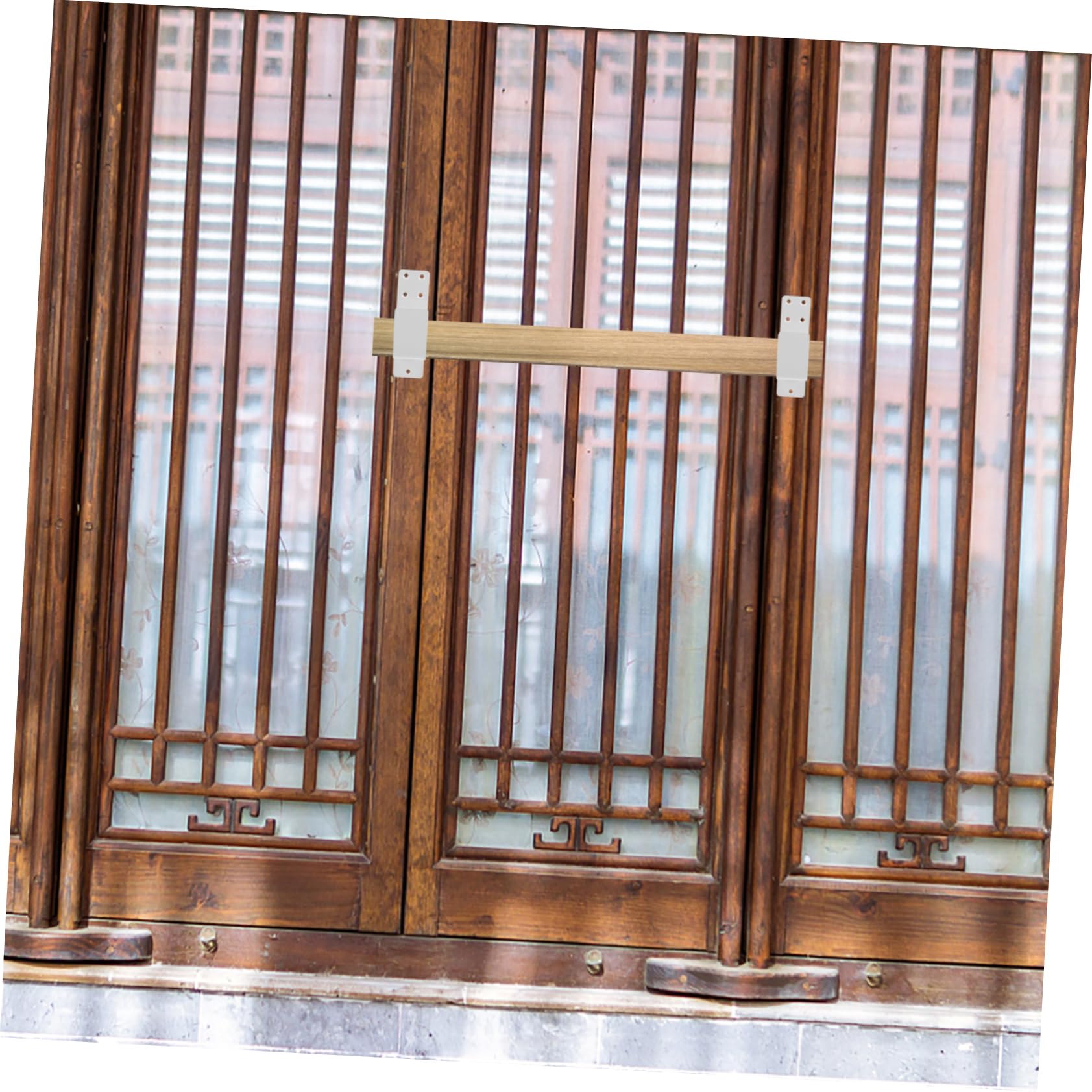 Sosoport Supports de Barrière de Sécurité en Acier Blanc Lot de 2 Résistants à Déformation Design Polyvalent pour Sécuriser L'entrée pour Porte