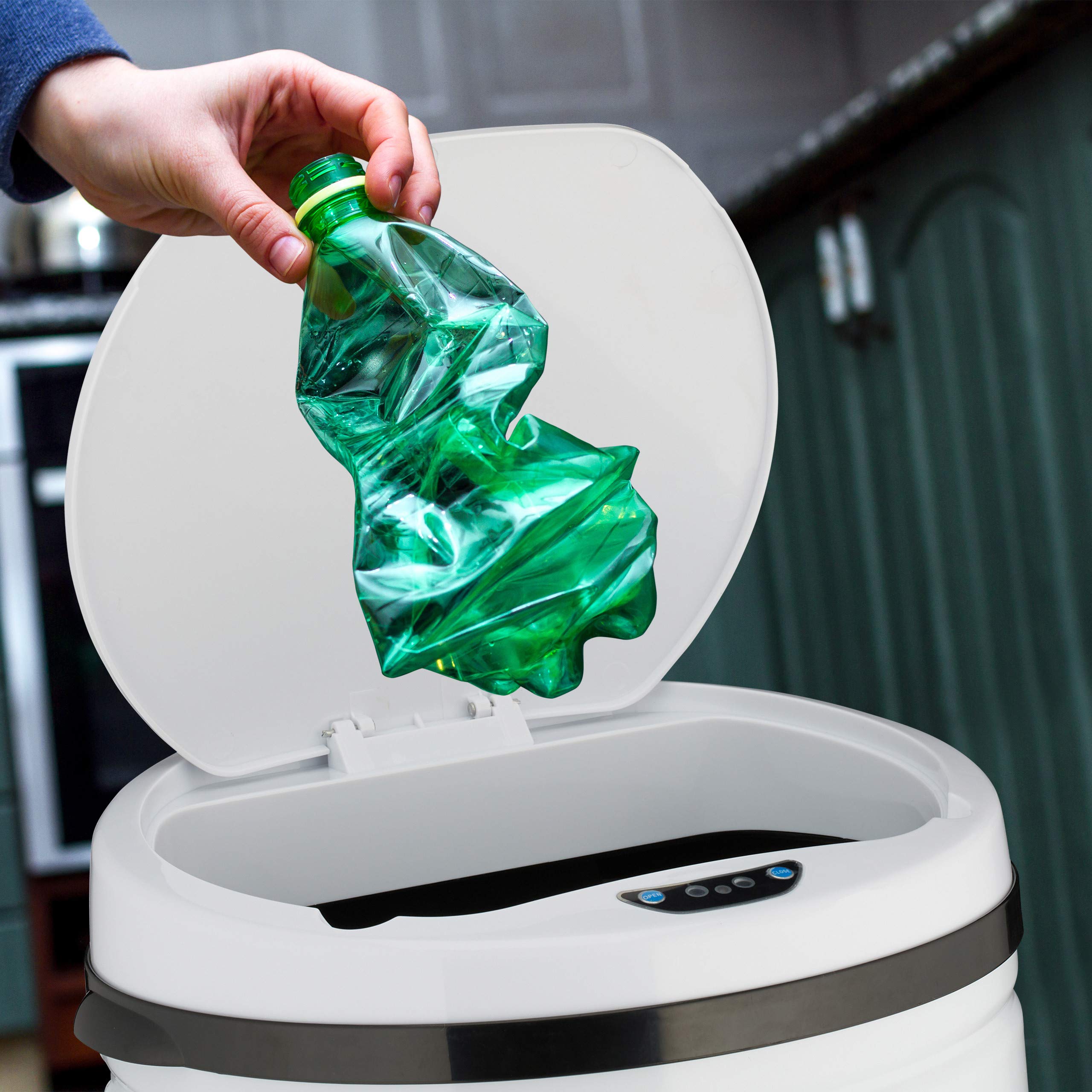 Stangvollby Bredbyn Sensor prullenbak - 9 Liter - Wit - Hygiënische