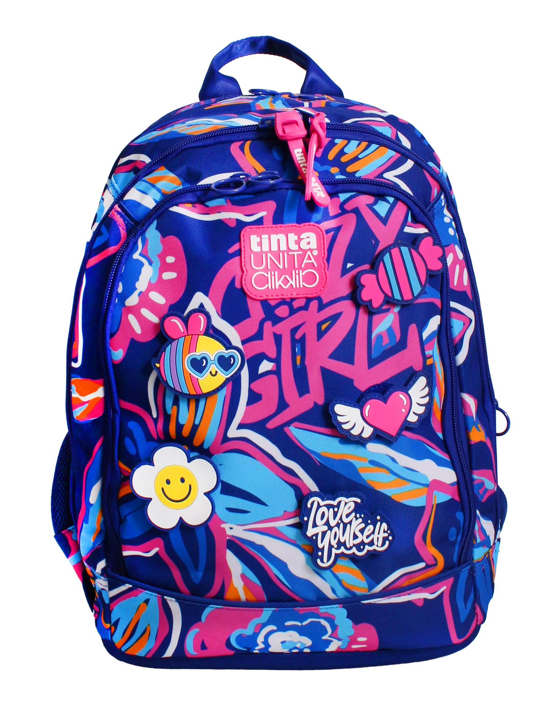 Tinta Unita Zaino Trolley con Ruote Staccabili, Design Colorato, Linea CLIKCLIK, Modello Dream Cross (Blu)
