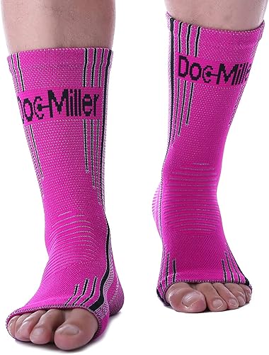 Miniatura 8 de Doc Miller Tobillera para esguince de tobillo y tendinitis de Aquiles  1 par de mangas de compresión de tobillo para apoyo, estabilidad y alivio del