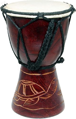 Miniatura 4 de Djembe Bongo africano tallado en tambor también una impresionante idea de regalo, opción de decoración única. Carver Abstract Elephant Giraffe