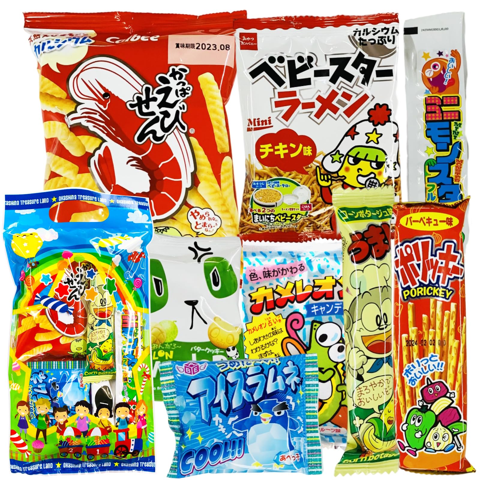 Amazon.co.jp: 亀のすけオリジナル わくわく お菓子 詰め合わせ パック  