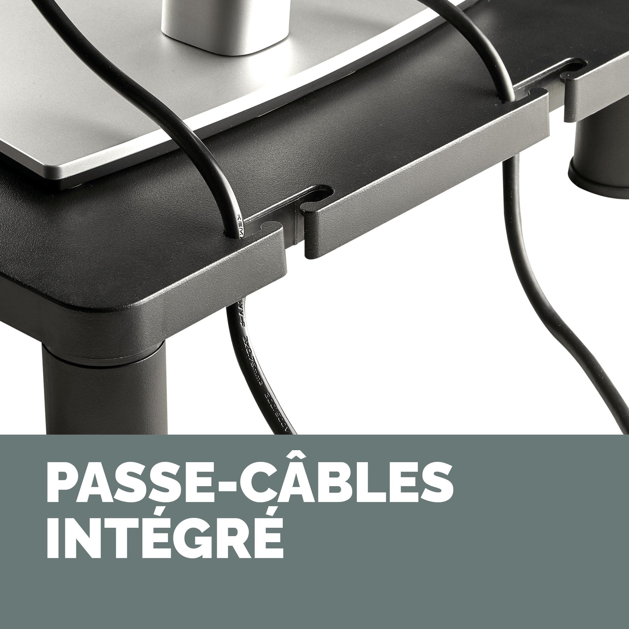 Fellowes Support d'écran Everyday Noir Réglable en Hauteur 3 Niveaux Ergonomique Gestion des câbles Charge Max 27 kg