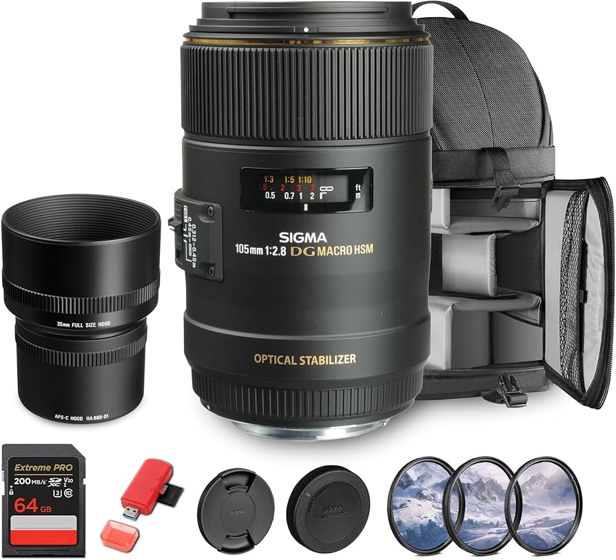 Amazon.com : Sigma 105mm f/2.8 EX DG OS HSM Macro Lens for Canon