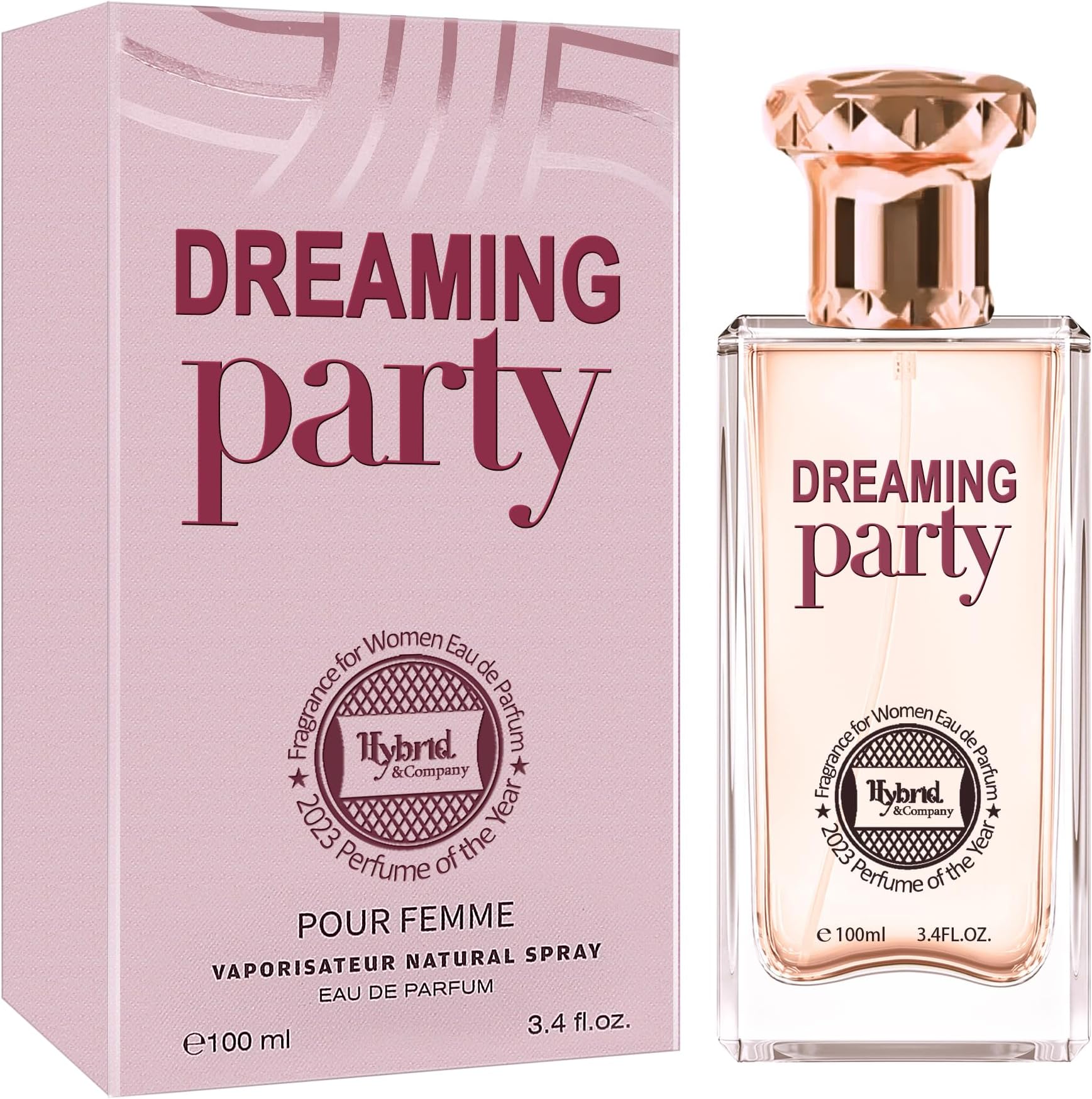 Hybrid & Company Dreaming Party Pour Femme Eau De Parfum Natural Spray Vaporisateur,3.4FL.OZ