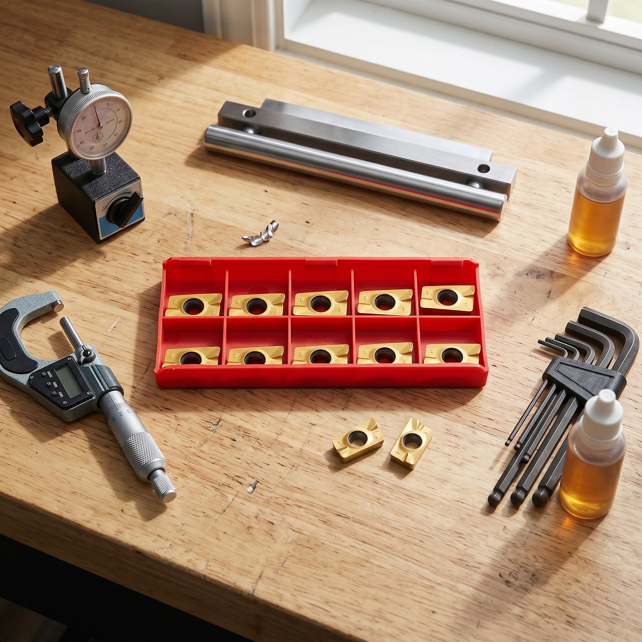 Eujgoov 10er Pack Hartmetall Wendeschneidplatten APMT1604 Drehfräser Fräseinsätze Härte 15-50 HRC
