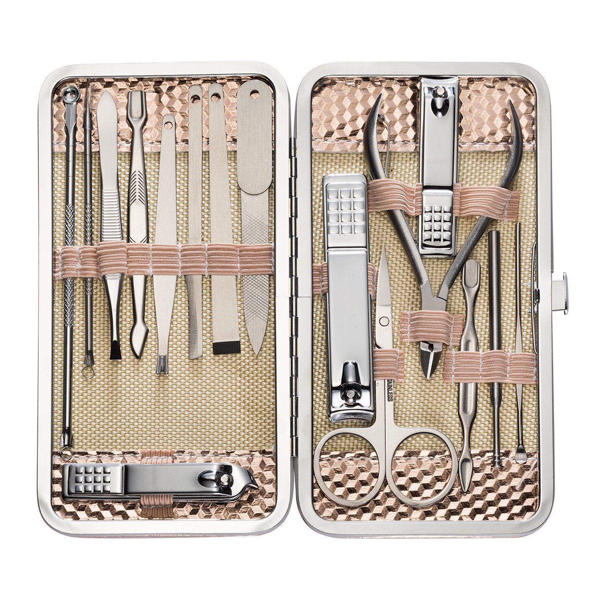 Amazon.com : Supersail 16 Pcs Nail Clippers Set Pedicure Kit Stainless ...