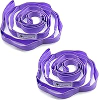 Vista 13 de Correa de estiramiento con bucles para yoga, correa de estiramiento para terapia física, correa de ejercicio no elástica para pilates, danza