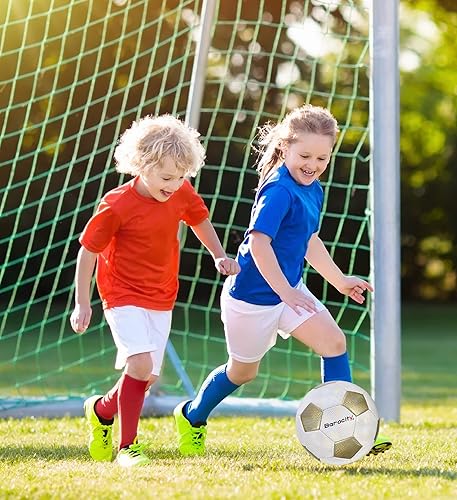 Miniatura 6 de Balón de fútbol Pelota oficial de primera calidad para niño y niña con genial patrón hexagonal iridiscente iridiscente de arcoíris, duradero, para