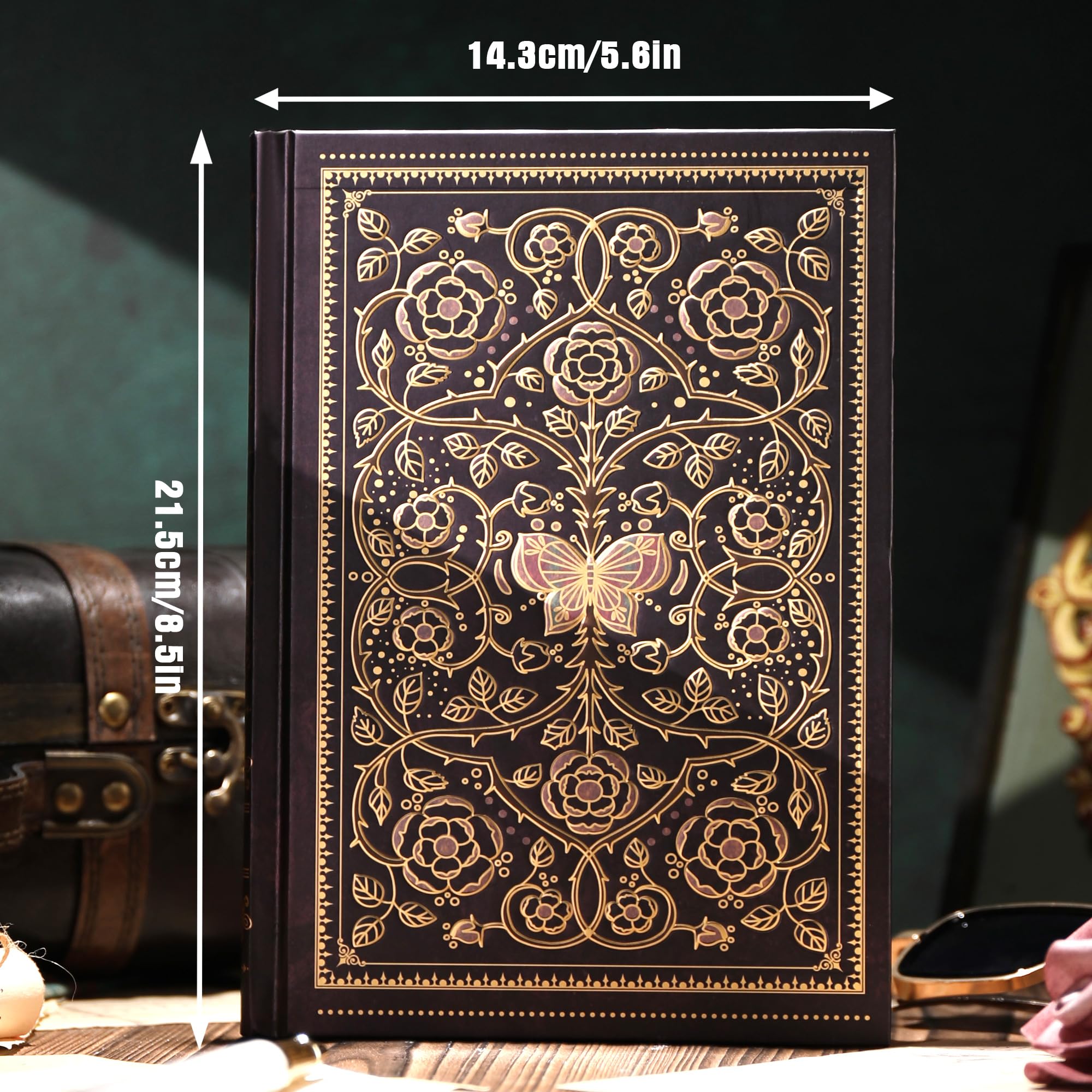 MGGAO Line Notebooks for Women Men, A5 Aesthetic Hardcover Ruled Diary, 100 GSM Journals for Writing for Work, Note Taking, Office School - Image 2