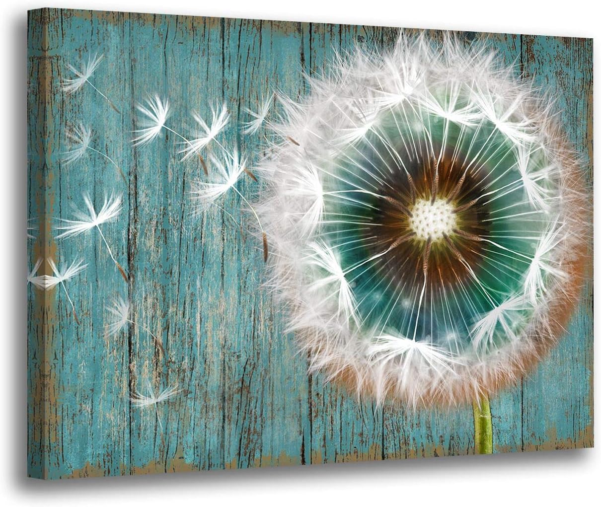 Dandelion Wall Art Bathroom Wall Decor Rustic Wall Decorations Artwork Bedroom Canvas Prints Framed Pictures Size 24x36