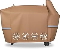 Vista 21 de QuliMetal Funda para ahumador eléctrico Pit Boss Serie 3 – Cubierta para parrillas Pit Boss PBV3G1 Ahumador vertical 600D resistente al agua