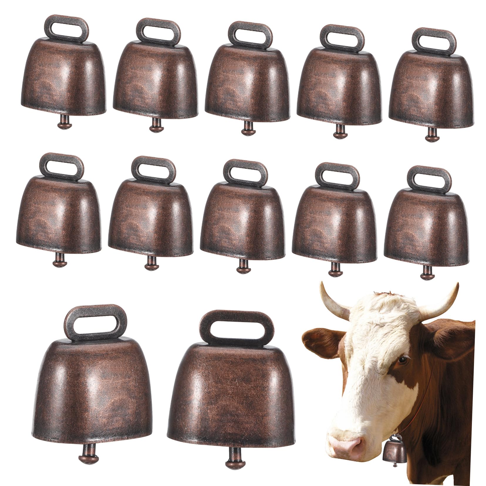 BESPORTBLE Crafted Metal Sheep Bells Pcs Animal Gate Bells Large Size Bronze for Farm Use