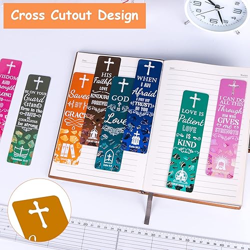 Miniatura 4 de 200 marcadores de 40 estilos con versículos bíblicos inspiradores, marcadores de libros cristianos, marcadores motivacionales de libros cruzados,