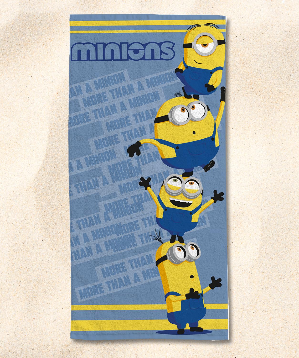 LES MINIONS – Telo mare Les Minions 75 x 150 cm – 300 GSM – 100% cotone – Blu