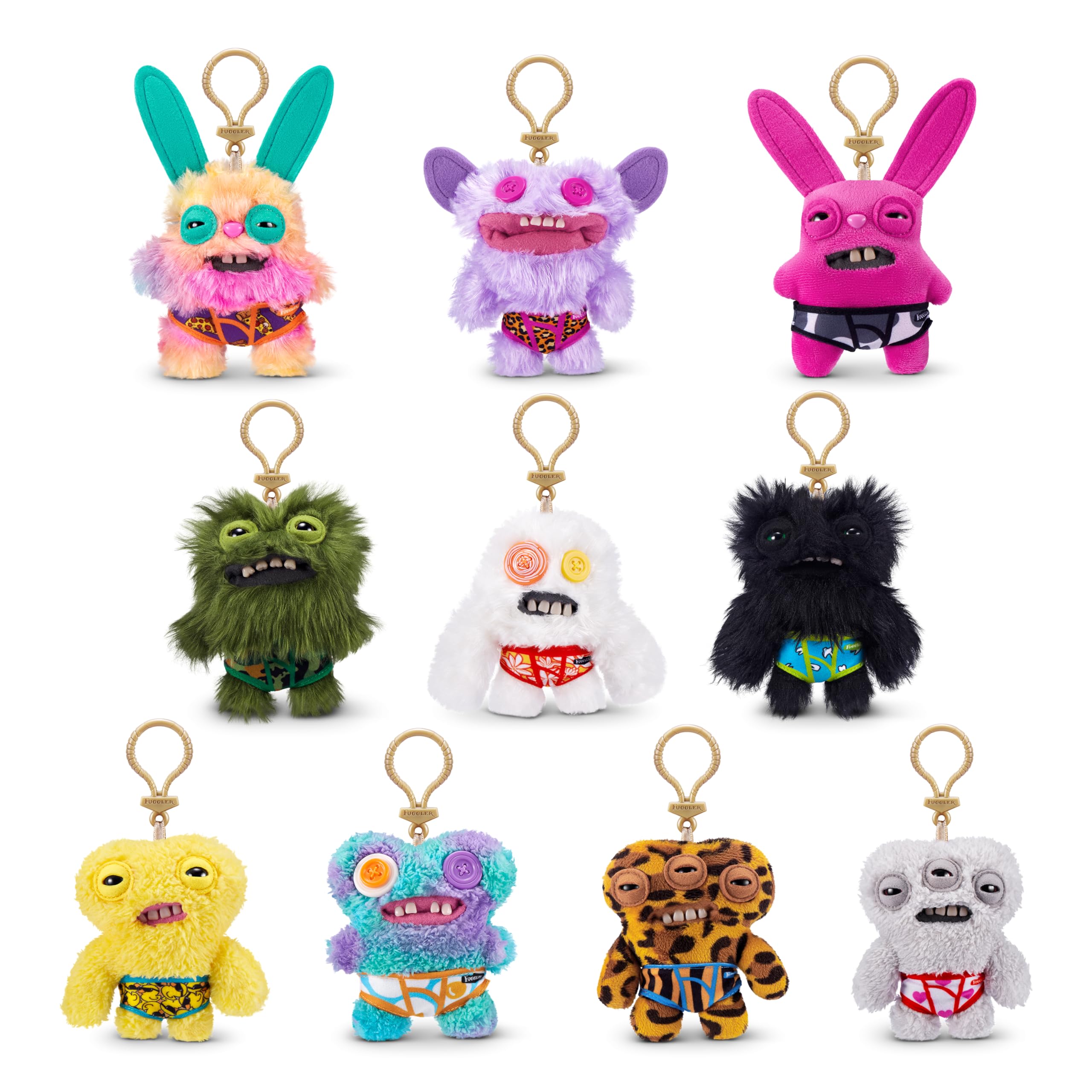ZURU Fuggler Keyring ぬいぐるみセット Amazon.com: Fuggler Key Rings Series 4 by ZURU Funny Ugly