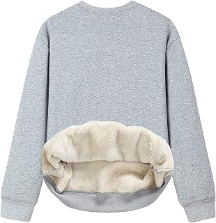 Women Jumper Tops Thick Fleece Sweatshirt Fleece Lined Winter Velvet Warm O-neck Long Sleeve Underwear Warm Soft Tops Blouse Going Out Blouse Tops
