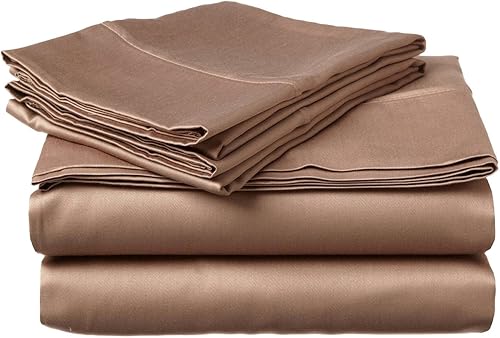 RBS Bedding's Juego de sábanas de 4 piezas de 400 hilos EmperorWyoming King (84 x 84 pulgadas), color gris topo, colchón sólido de hasta 26 pulgadas