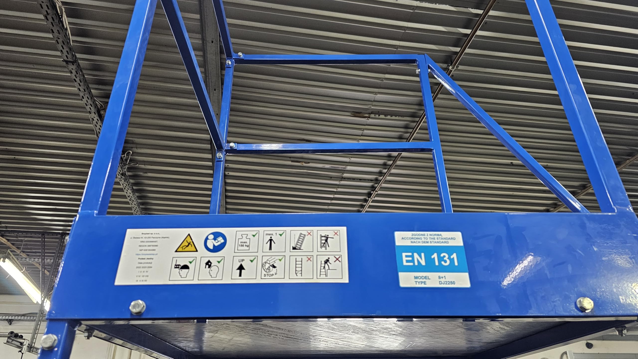 Fahrbare Podestleiter Mobile Leiter, Mobile Plattform Treppen mit Rollen 1,75m 6+1