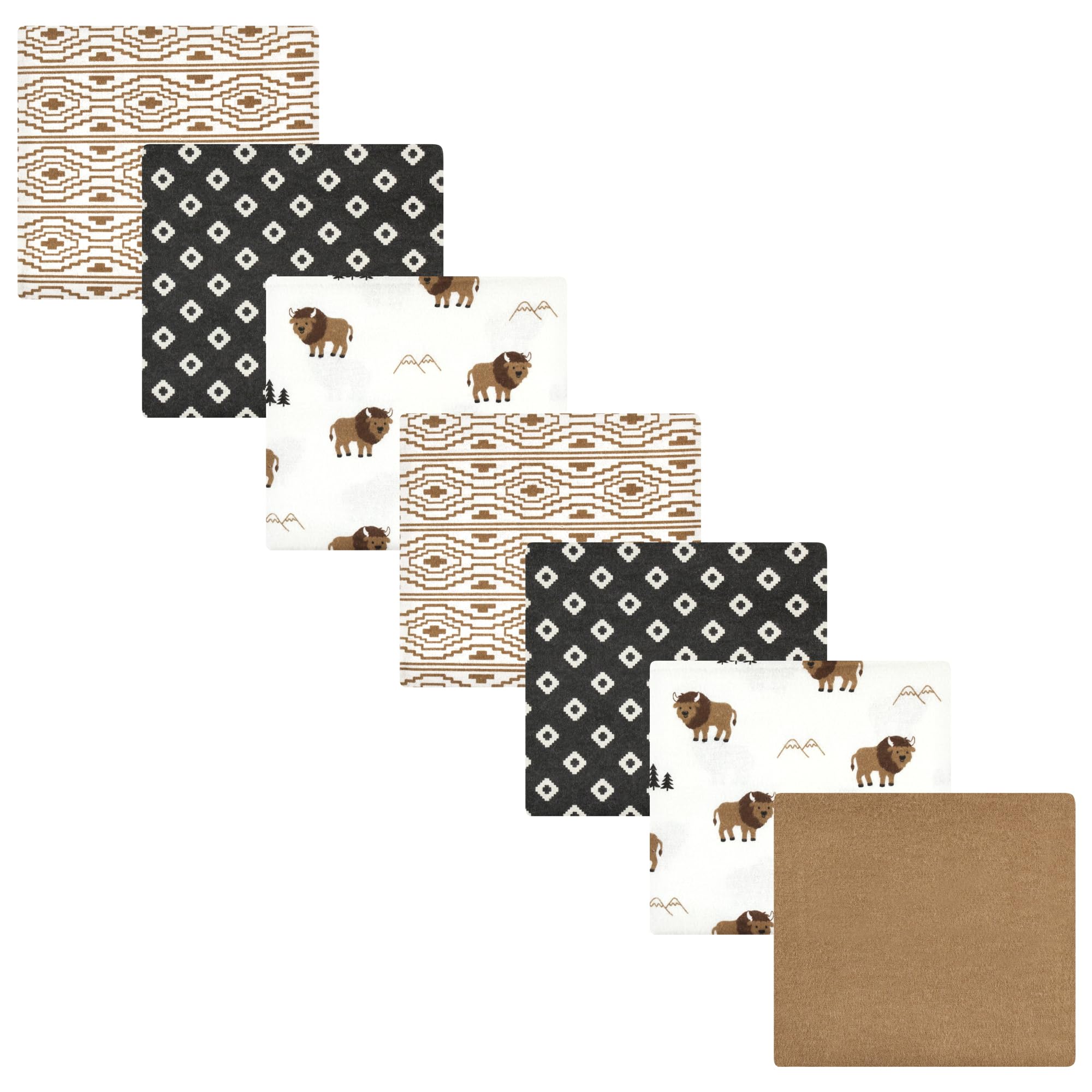 Luvable Friends Little Treasure Flannel Receiving Blankets 7pk