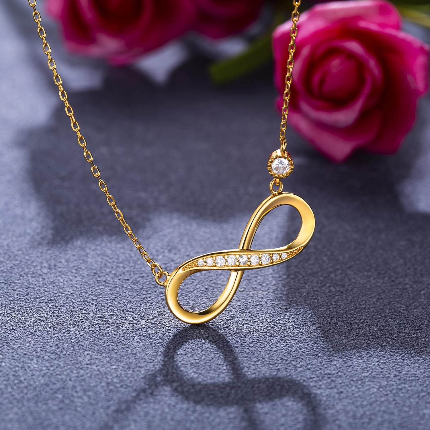 Billie Bijoux Infinity Necklaces 925 Sterling Silver Necklace Love Pendant White Gold Plated Women Necklace Gifts for for Women - Image 5