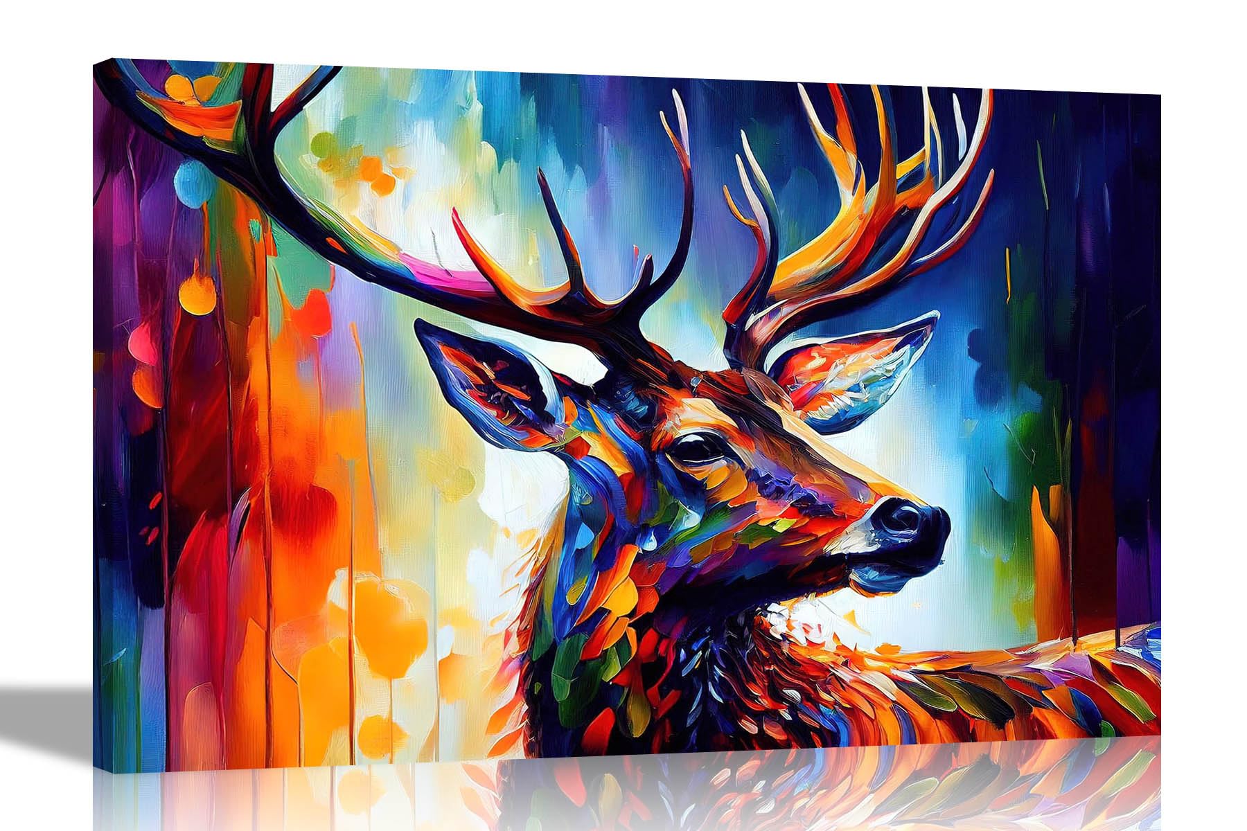 Artley Prints Dear Portrait Colourful Canvas Wall Art for Living Room