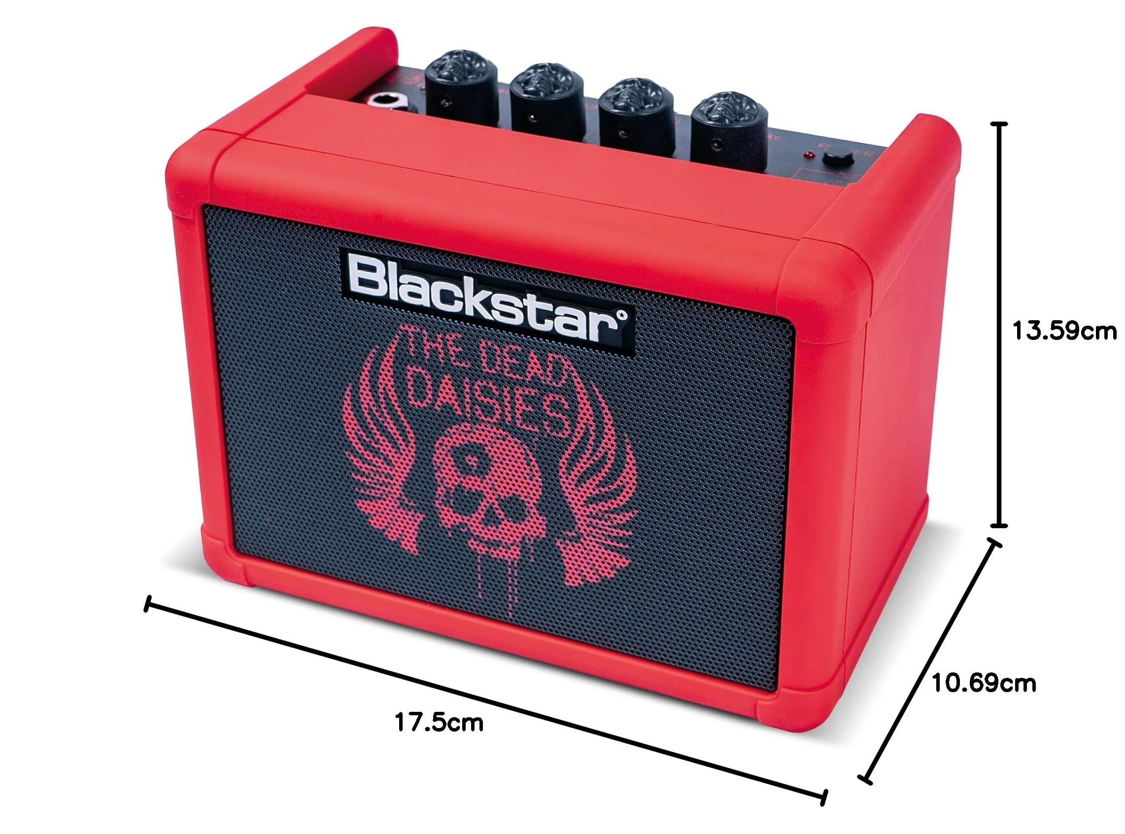 Blackstar Fly 3 Dead Daisies Edition Bluetooth tragbarer batteriebetriebener Mini-E-Gitarrenverstärker schwarz MP3-Line-In & Kopfhörerausgang