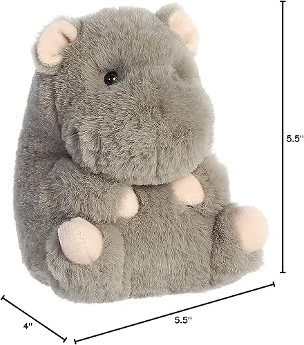 Miniatura 5 de Aurora® Round Rolly Pet™ Hortus Hippo™ - Adorables compañeros - Diversión sobre la marcha, gris, 5 pulgadas