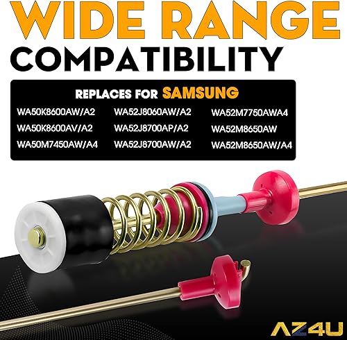 Miniatura 2 de AZ4U 4 x Amortiguador de varilla de suspensión de arandela Reemplazar DC97-18610A DC97-18610F para Samsung WA50K8600AW/A2 WA50K8600AV/A2