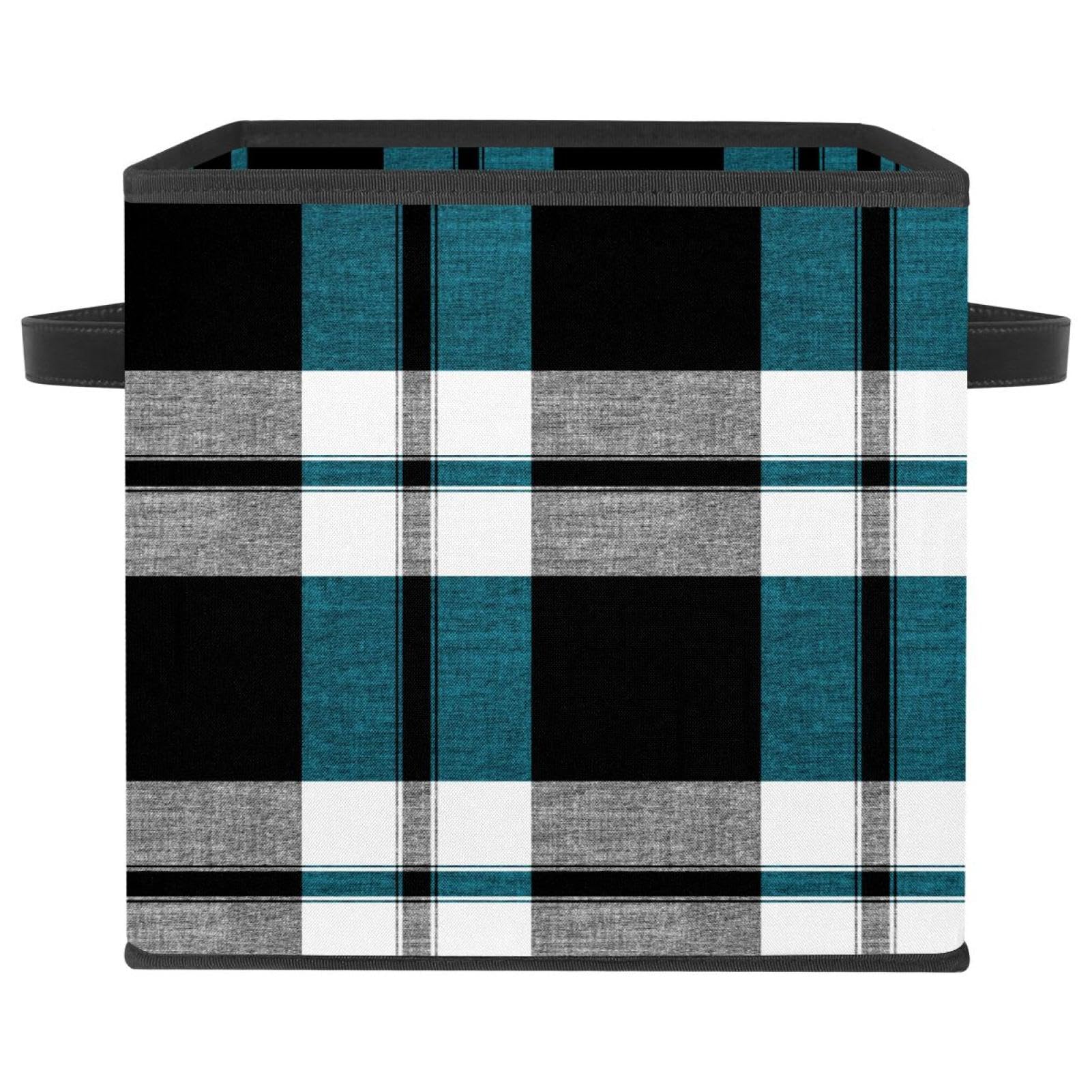Boîte de rangement pliable tissu avec poignées pour placard et livres