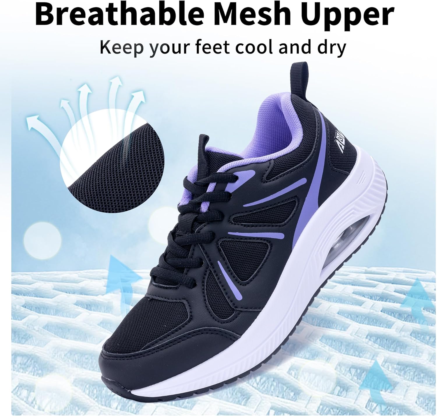 AOV Women Arch Support Walking Shoes Orthotic Sneakers for Plantar Fasciitis Foot and Heel Pain Relief Tennis Shoes - Image 6