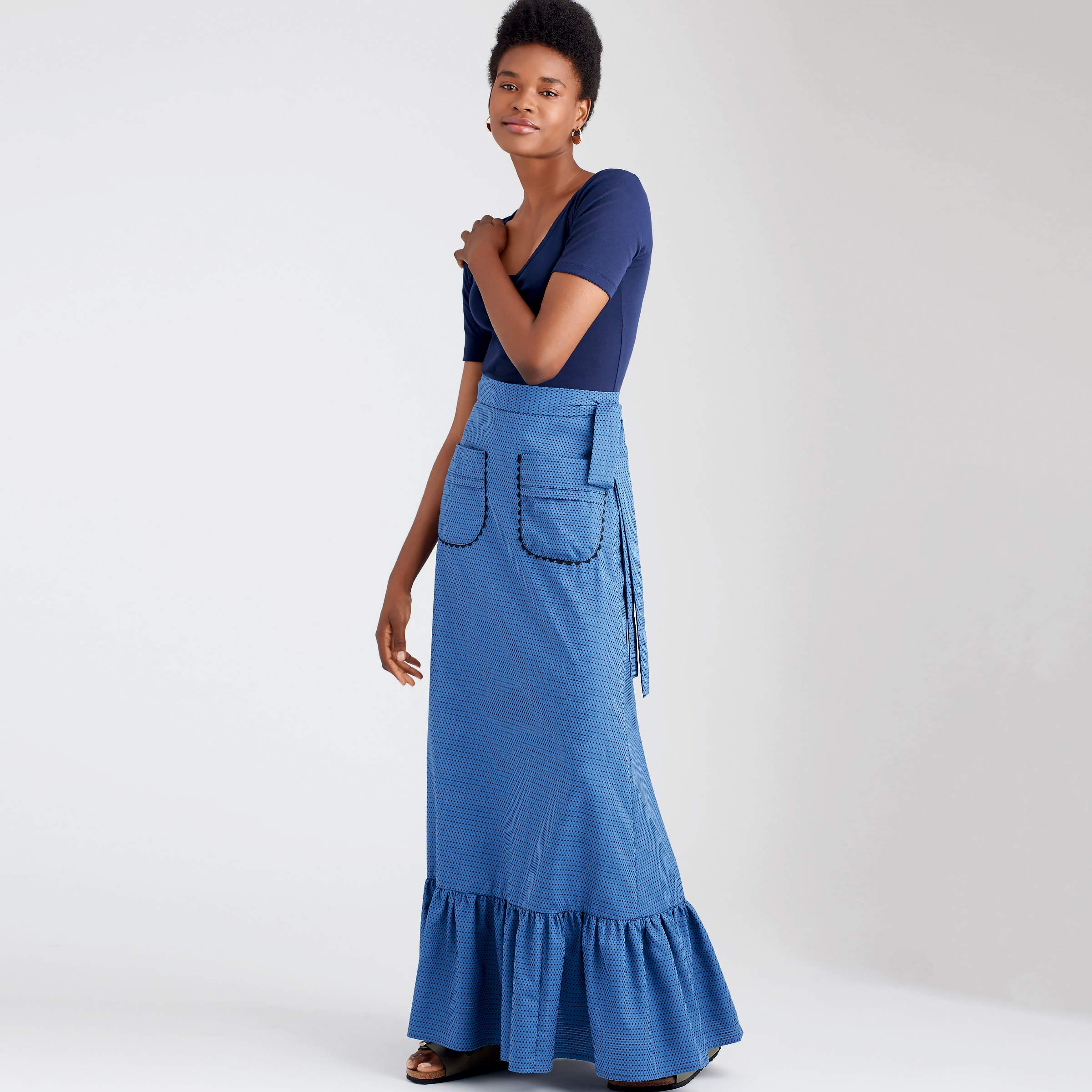 Patron de couture jupe enveloppe dans le dos femme poches Simplicity R10431