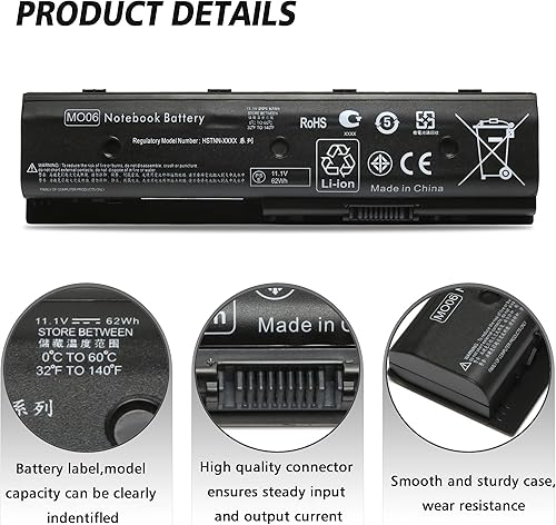 Miniatura 4 de MO06 MO09 671731-001 - Batería para ordenador portátil HP Envy M6-1045DX M6-1035DX M6-1125DX Pavilion DV4-5000 DV6-7000 DV6-7014nr DV7-7000