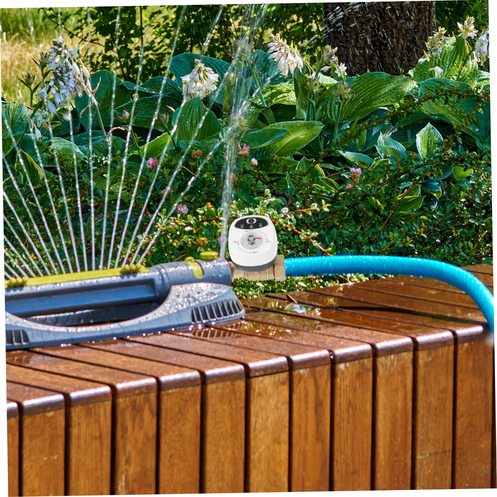 POPETPOP Válvula de Agua Inteligente Wifi Válvula de Cierre Automática con Temporizador y Alarma Fácil de Instalar en Material PC y Abs para Control del Agua en Sistemas de Riego