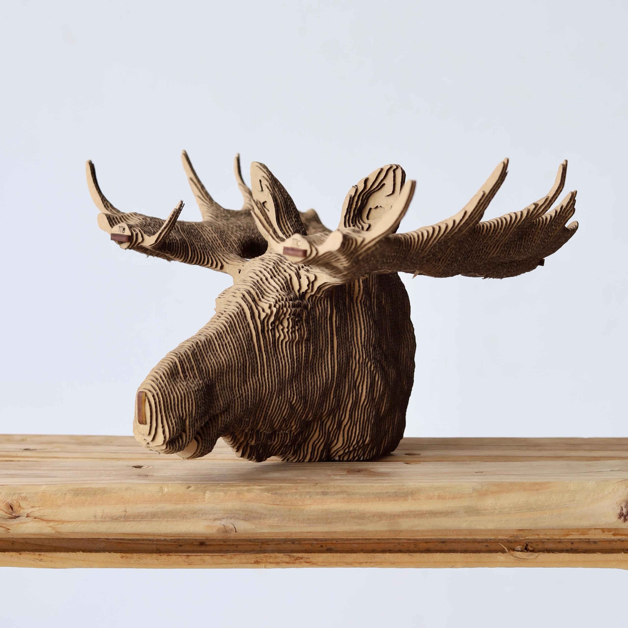 Élan Puzzle 3D en Carton – Maquette à Monter | 308 Pièces, 27 × 20 × 17 cm – Kit Sculpture DIY à Peindre, Matériaux Recyclés, Ados & Adultes, Idée Cadeau Déco