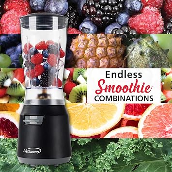 BRENTWOOD GEOJUG JB-191BK 180-Watt 14-Oz. Personal Blender (Black/Gray)