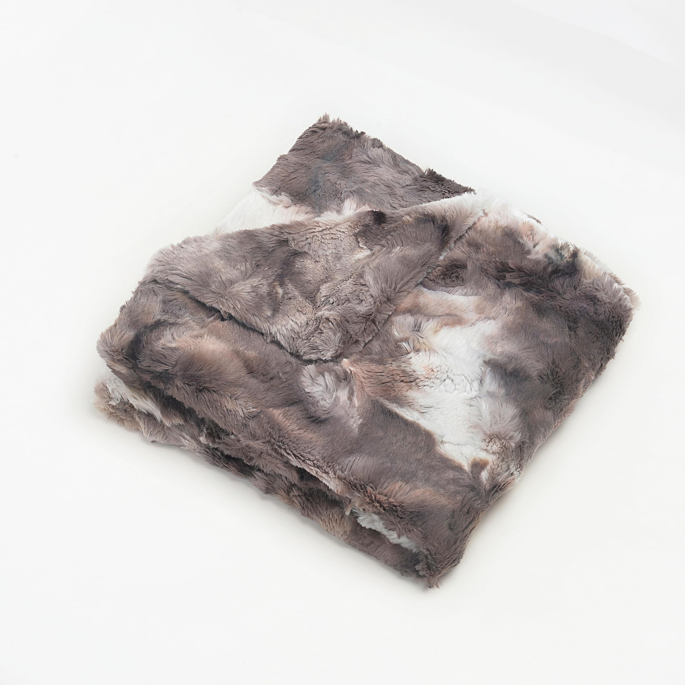 Cuddle Cookie Baby Tie-Dye Faux Fur Blanket, 27 x 33 inches, in Gift Box (Grey)